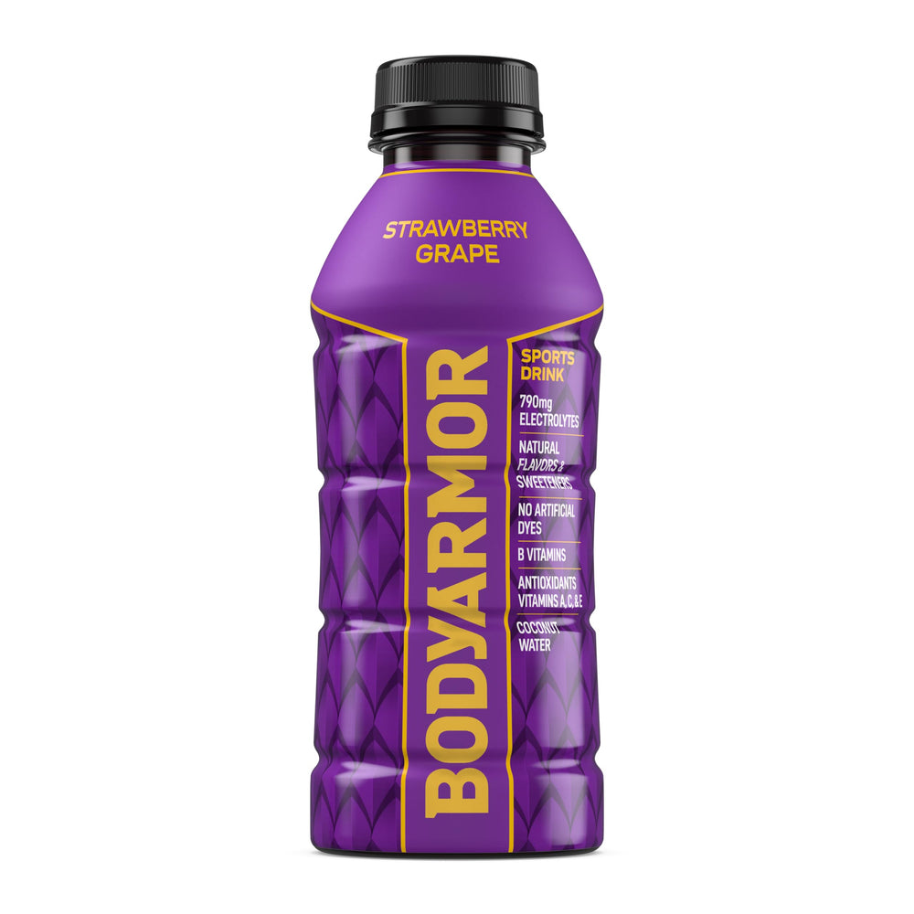 BODYARMOR in a gym bag with towel showing practical everyday use and active lifestyle benefit
