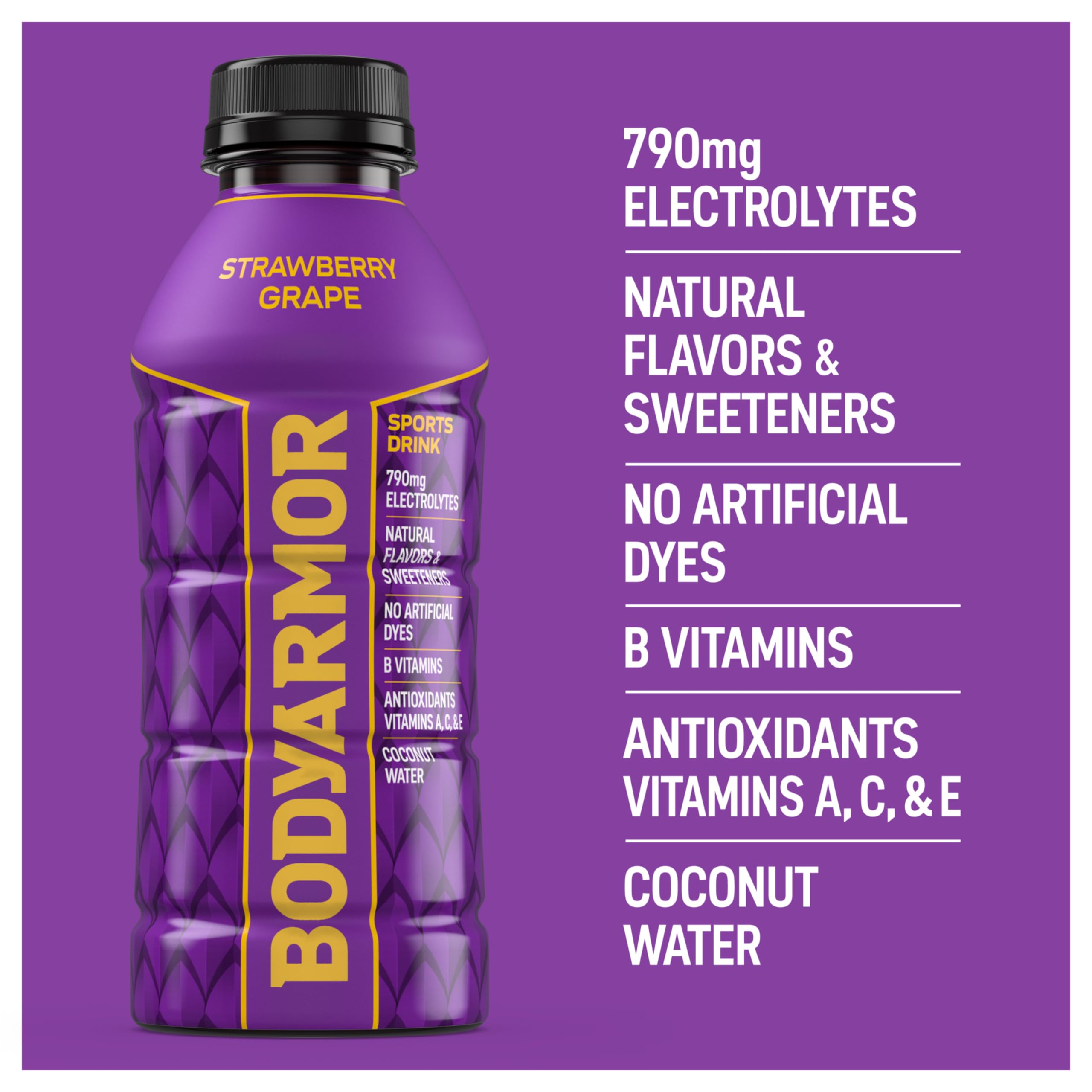 BODYARMOR 12-pack arrangement conveying value and convenient household stocking benefit