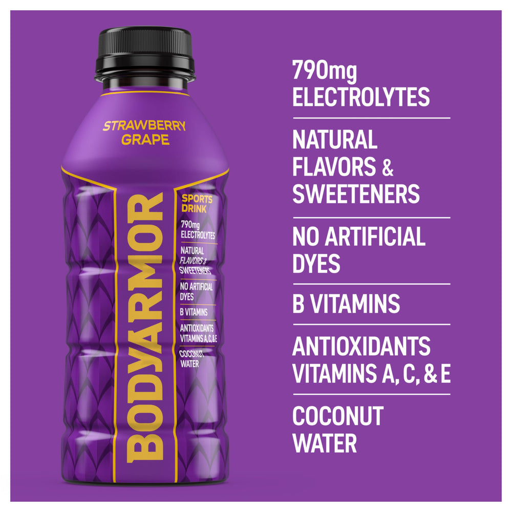 BODYARMOR 12-pack arrangement conveying value and convenient household stocking benefit