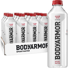BODYARMOR SportWater front packaging showing 12-pack and hydration benefit