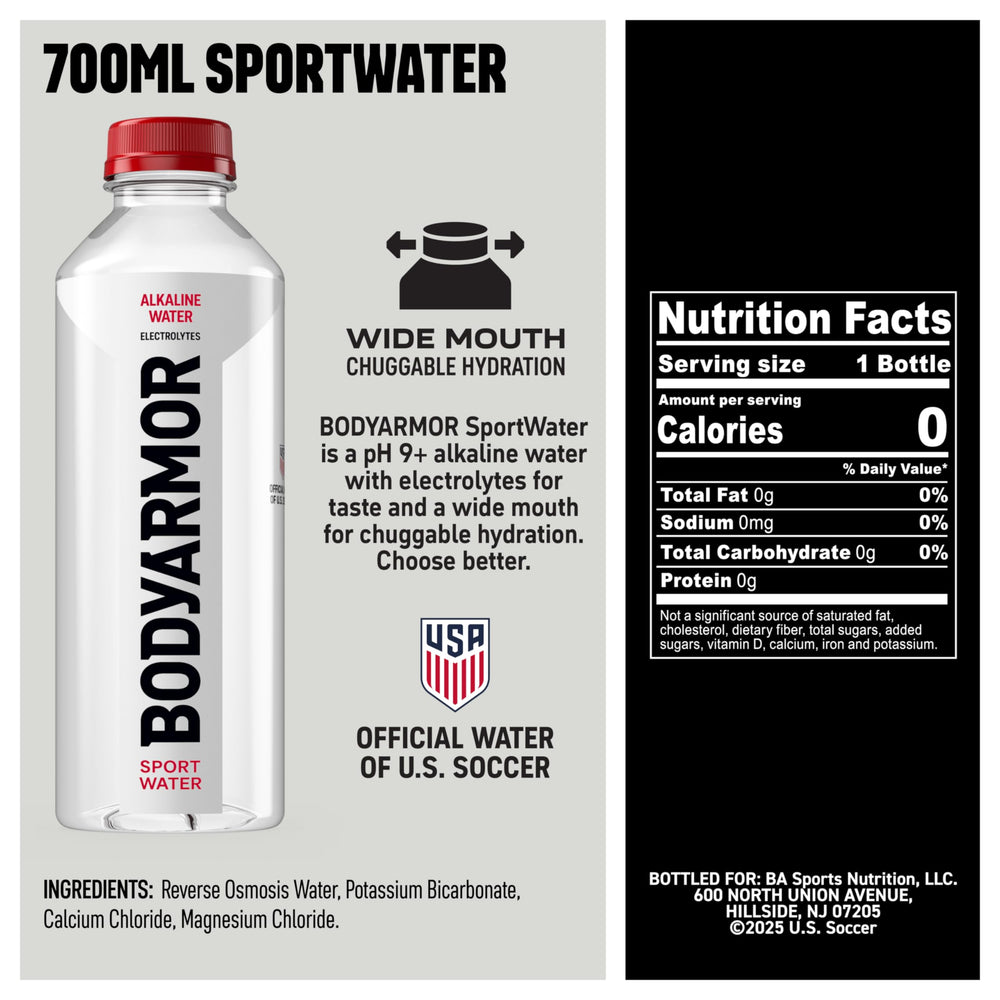 BODYARMOR SportWater wide-mouth top view for easy filling benefit