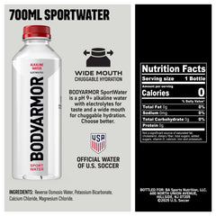 BODYARMOR SportWater wide-mouth top view for easy filling benefit