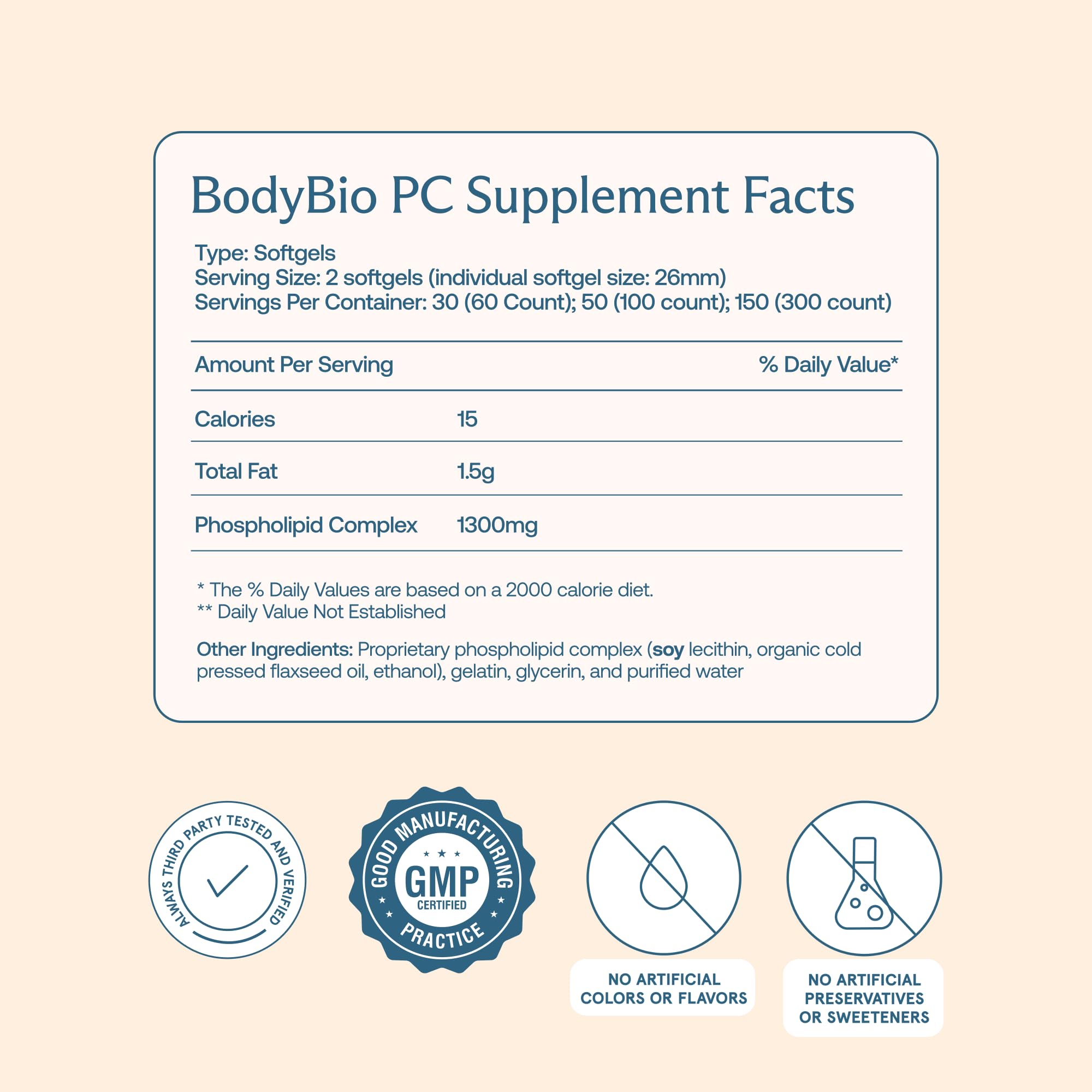 Pouring BodyBio PC into a glass, demonstrating easy daily supplementation