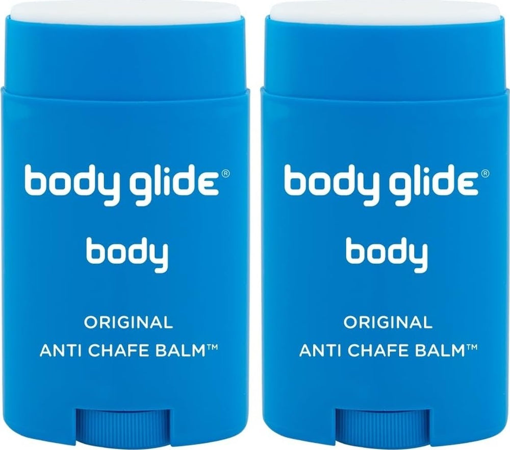 BodyGlide front packaging showing 1.5oz stick and 2-pack convenience