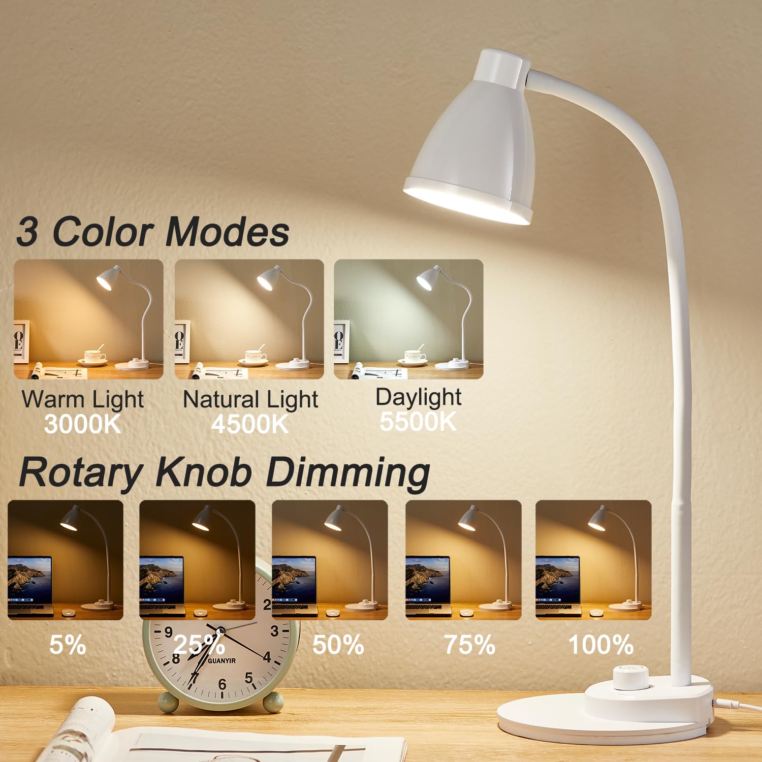 BOHON close-up of rotary knob and control buttons for easy dimming benefit