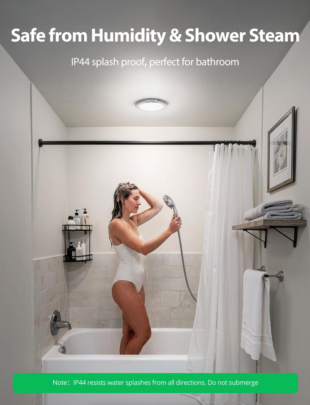 Bojim installed on ceiling in hallway offering motion-activated safety lighting