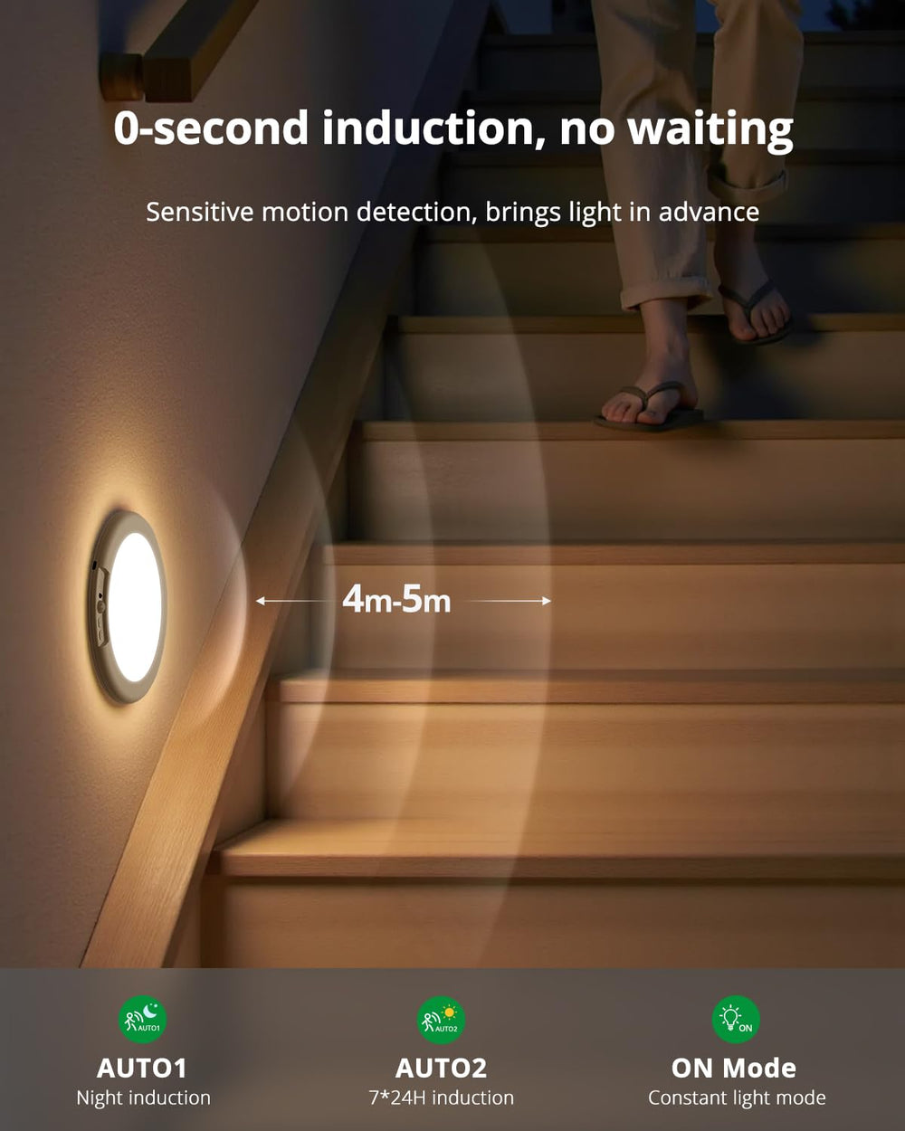 Bojim lighting inside closet highlighting clothing visibility and hands-free access
