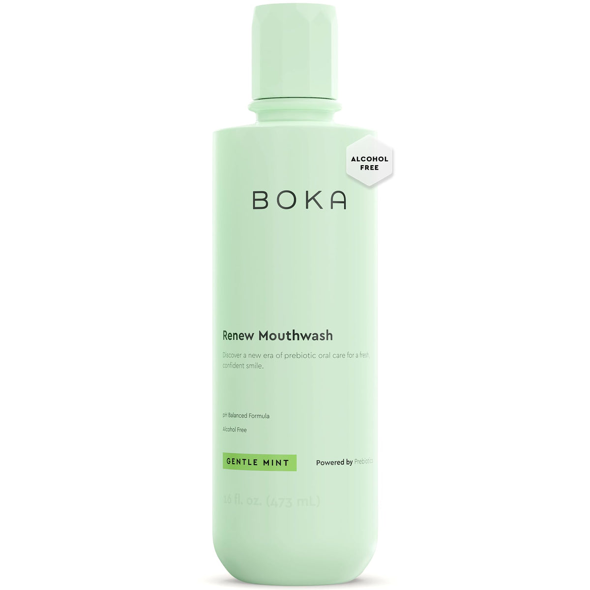 Boka front packaging showing bottle and label for quick product identification and benefits