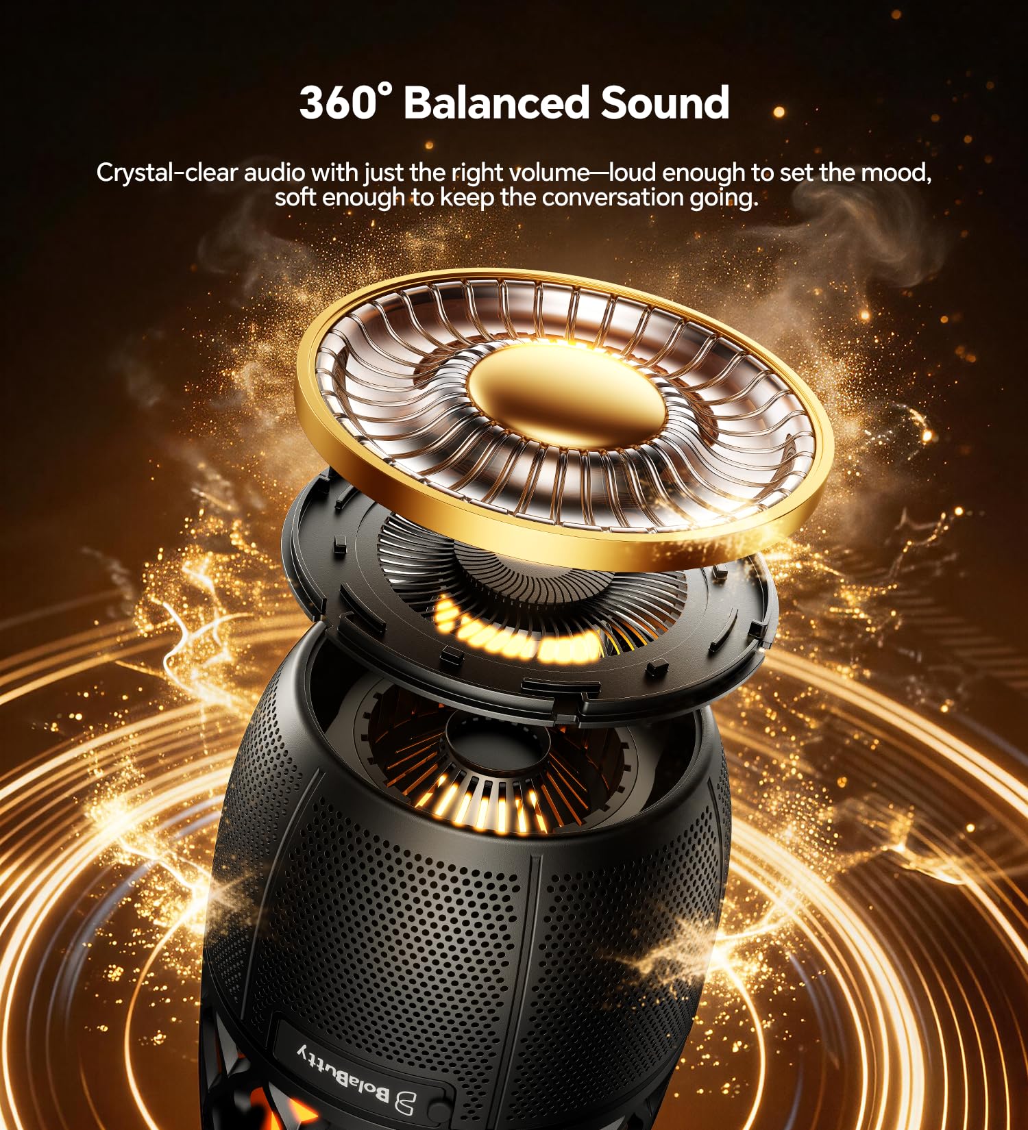 BolaButty flicker light detail illustrating warm flame effect for romantic vibe