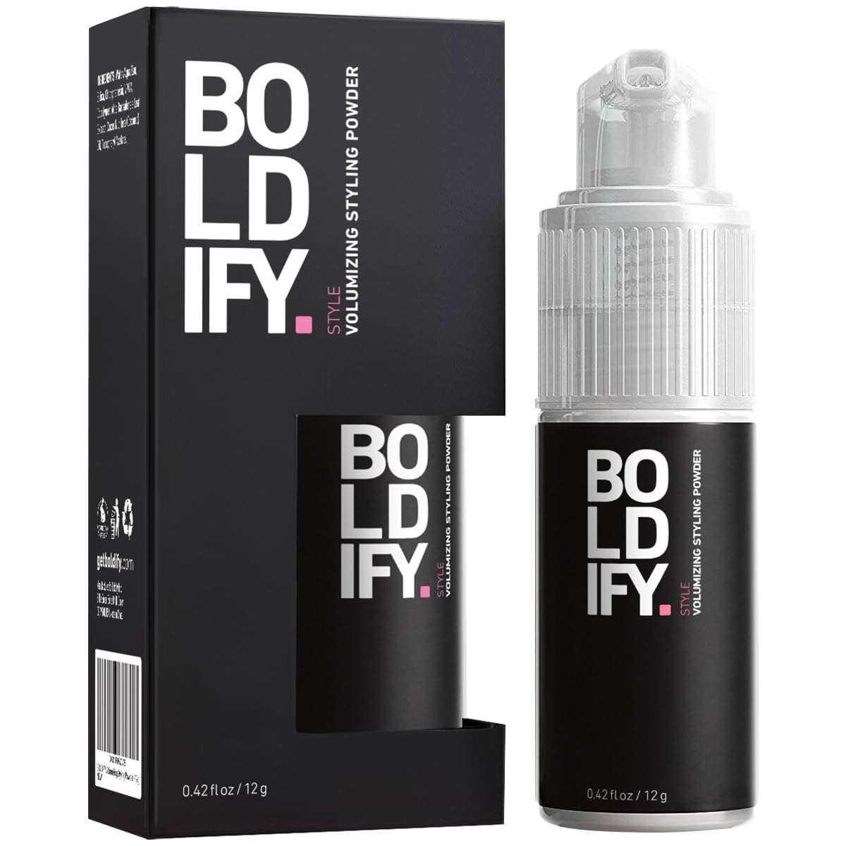 Boldify front packaging travel size shows compact volumizing solution