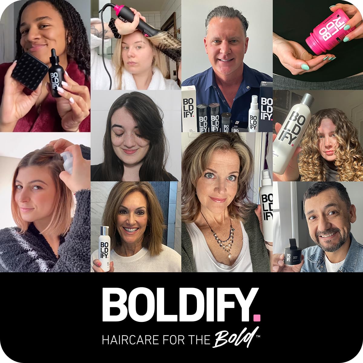 Boldify matte finish lifestyle photo displays natural, non-greasy hold
