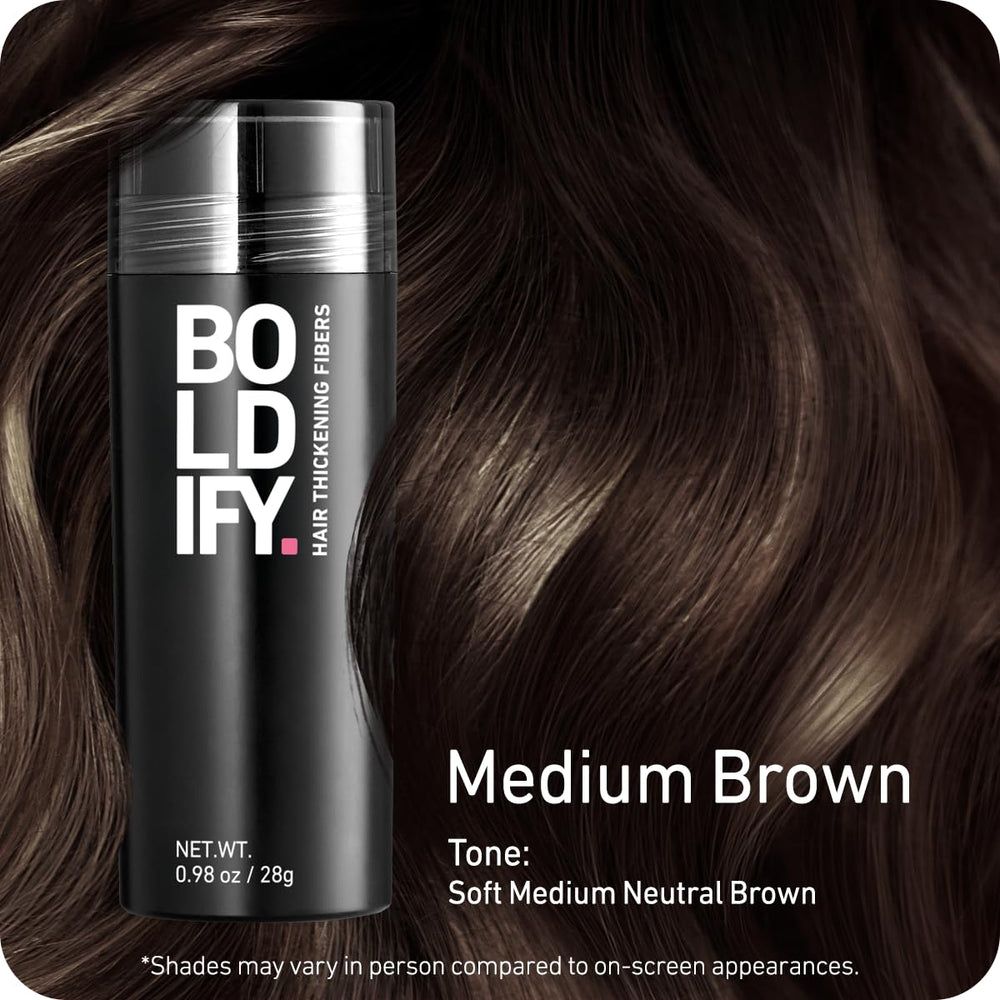 Boldify fibers open top close-up demonstrating easy dispense and quick coverage