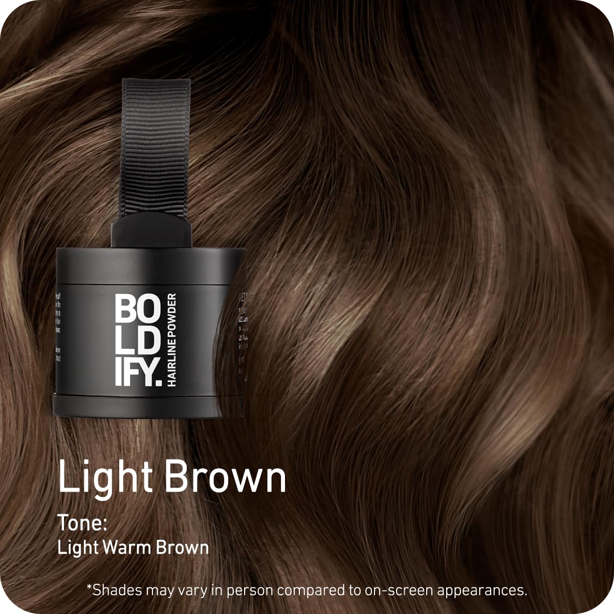 Boldify powder close-up showing fine texture for smooth, natural coverage benefit