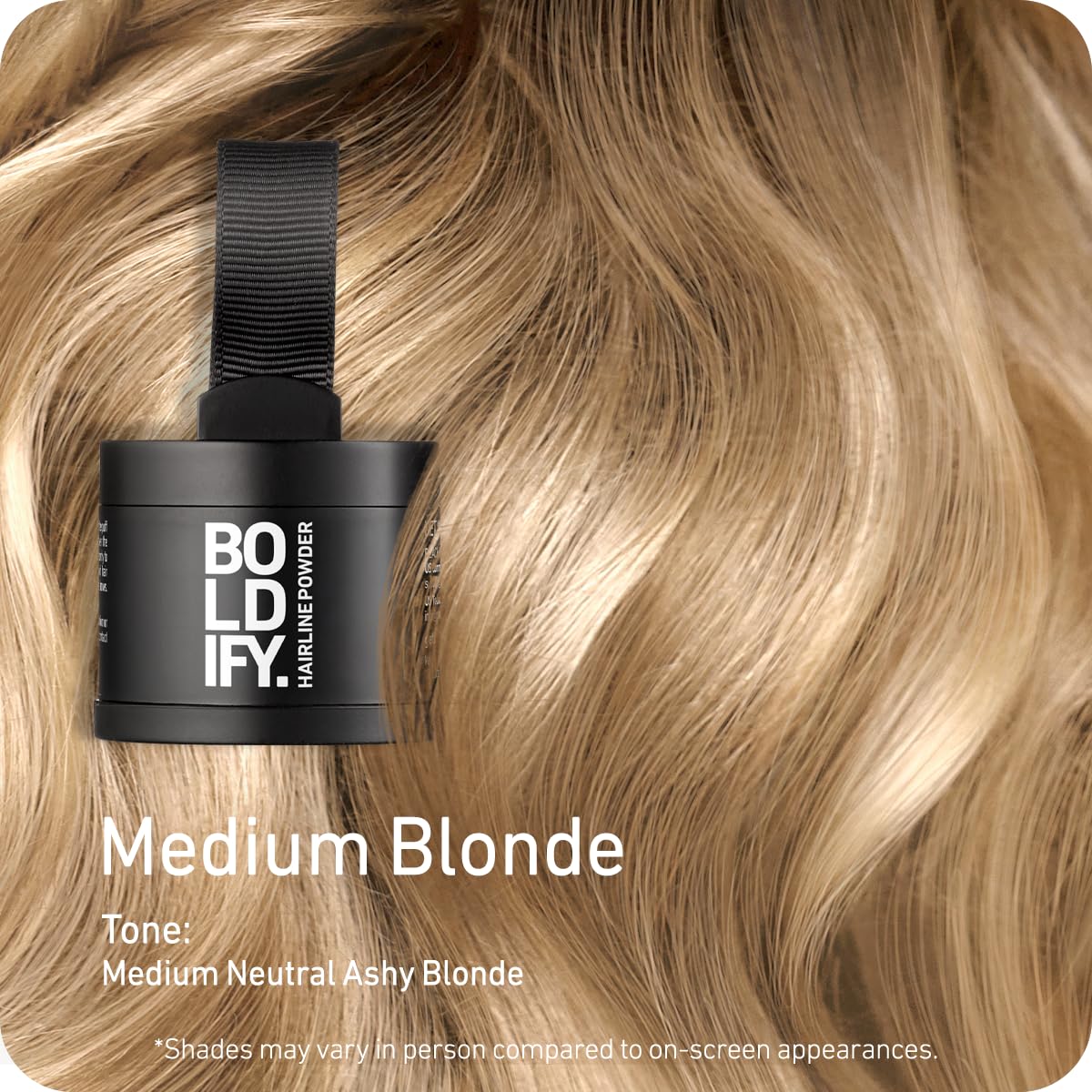 Boldify powder texture closeup displaying fine milled pigment for natural blend