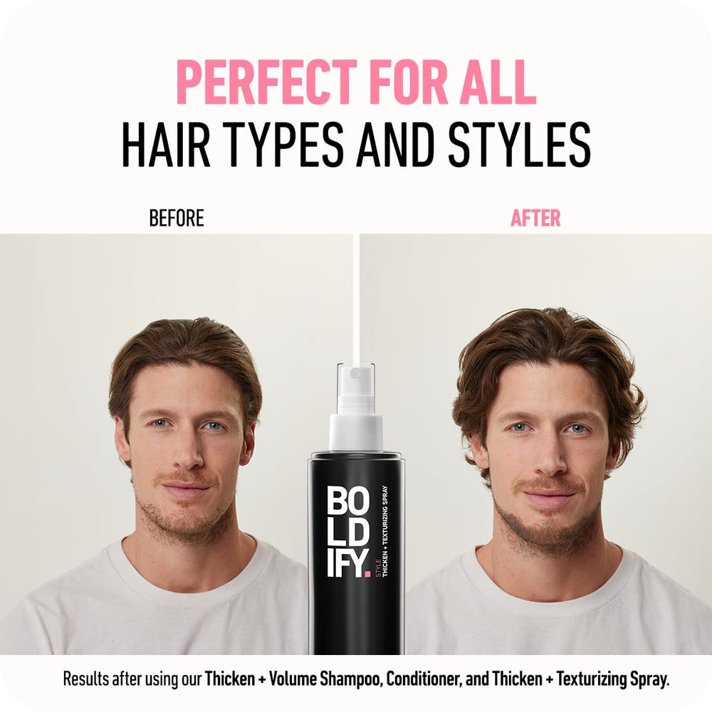 Boldify product label ingredients view emphasizing safe, paraben-free formula