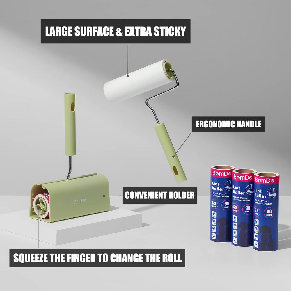 BomDa close-up of adhesive sheet texture demonstrating strong tack for hair pickup