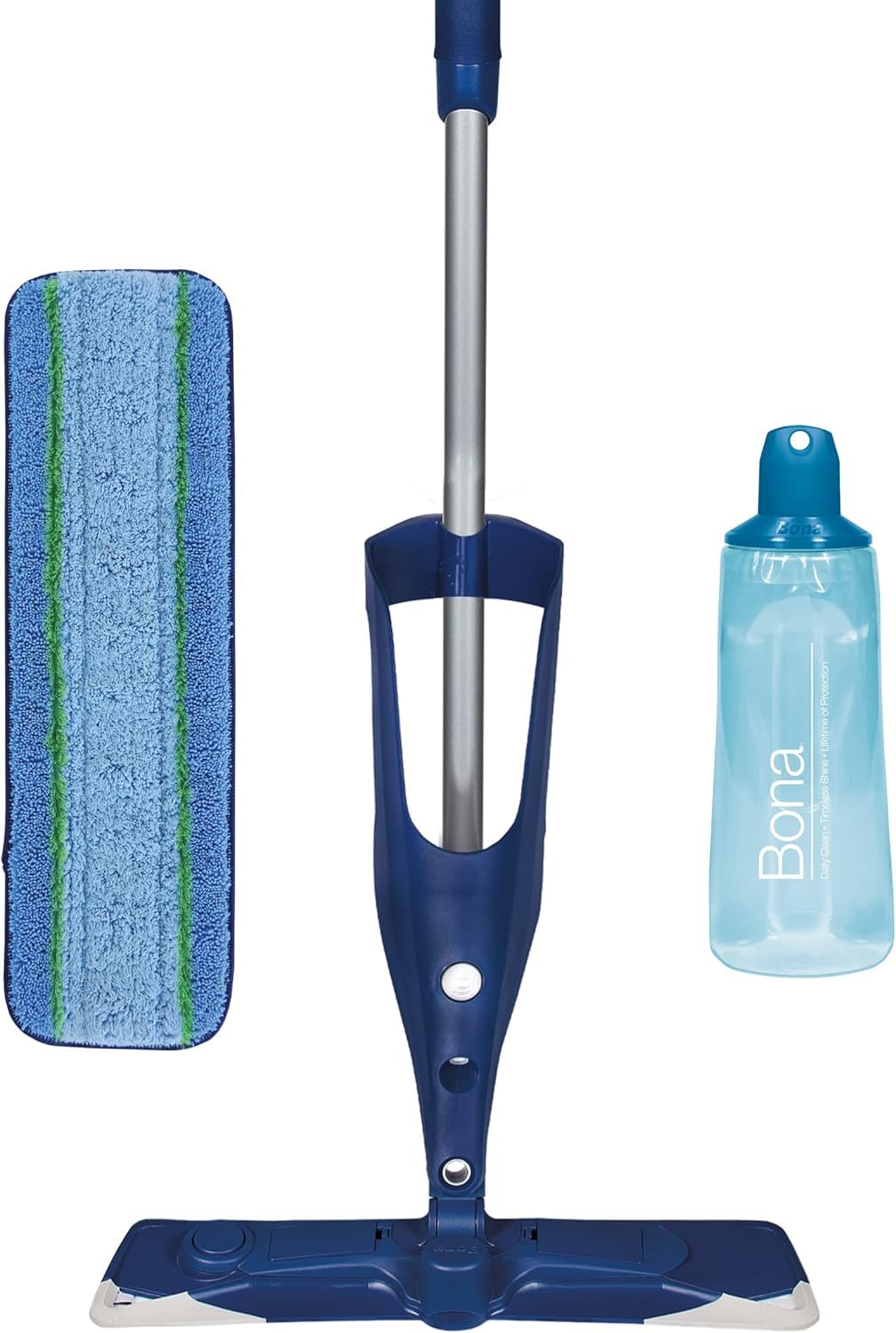 Bona front view of PowerPlus mop showing full unit and handle for easy use