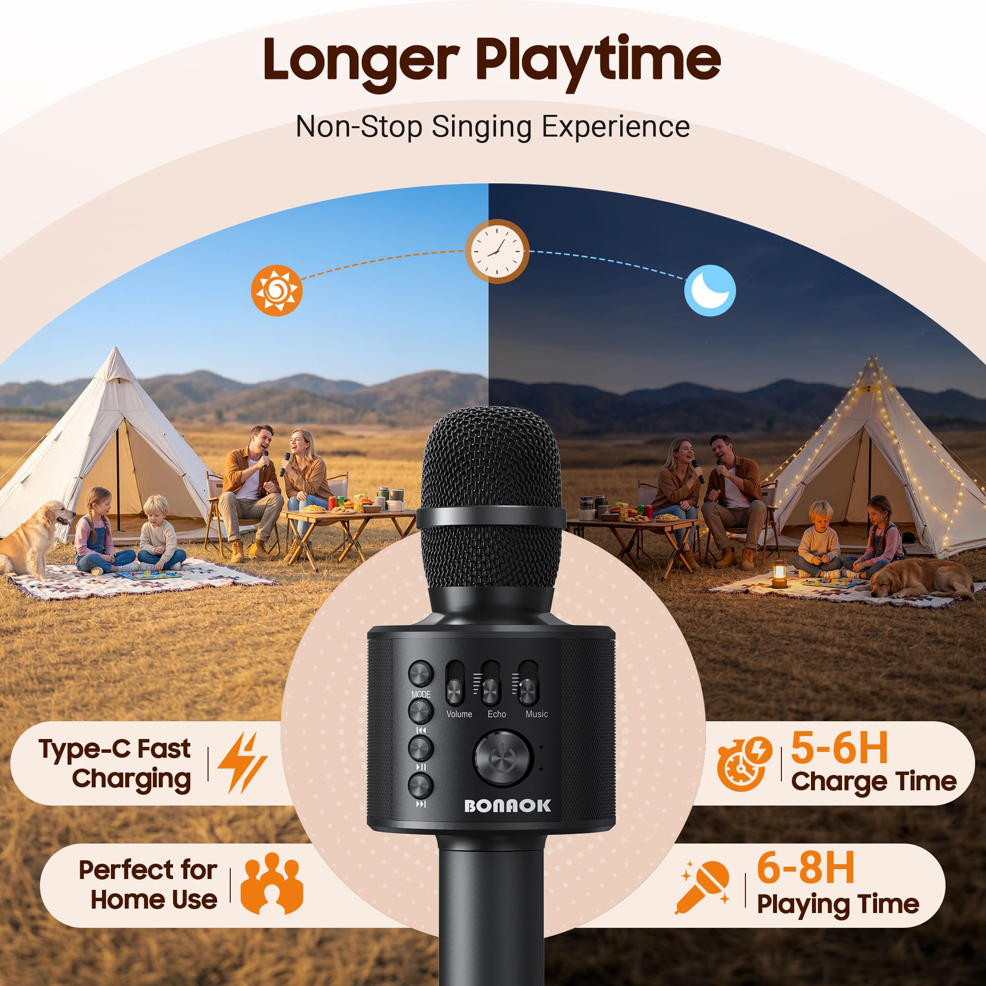 BONAOK Q37 top mesh microphone head showing durable construction for clear vocals