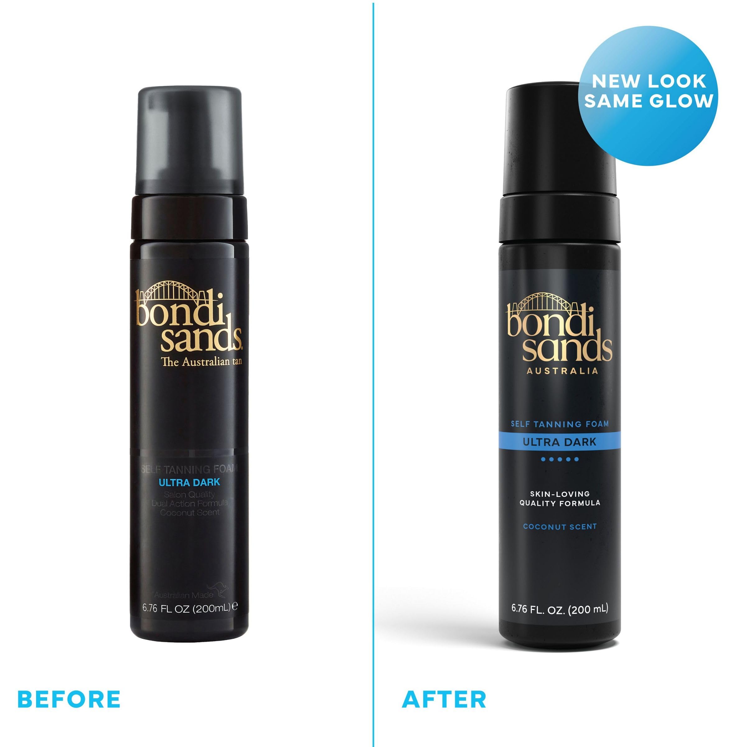 Bondi Sands foam dispensed on application mitt for even coverage