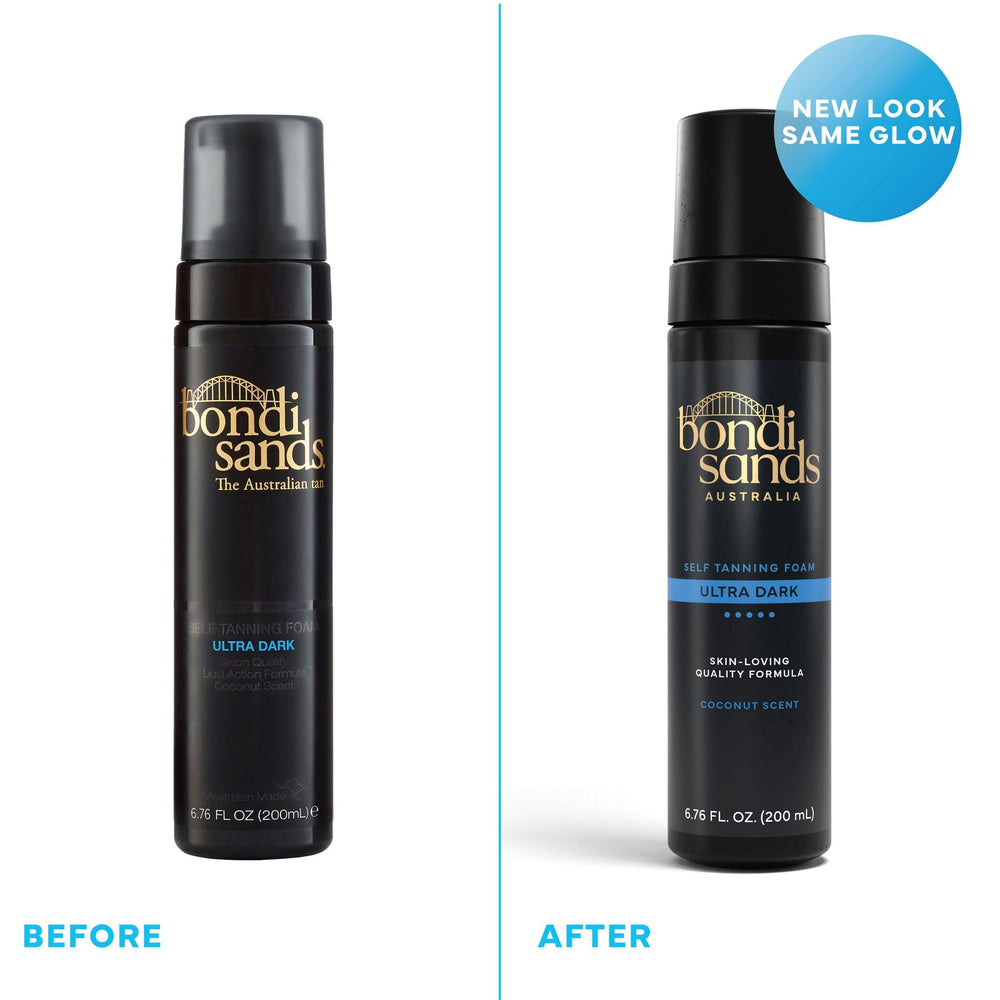 Bondi Sands foam dispensed on application mitt for even coverage