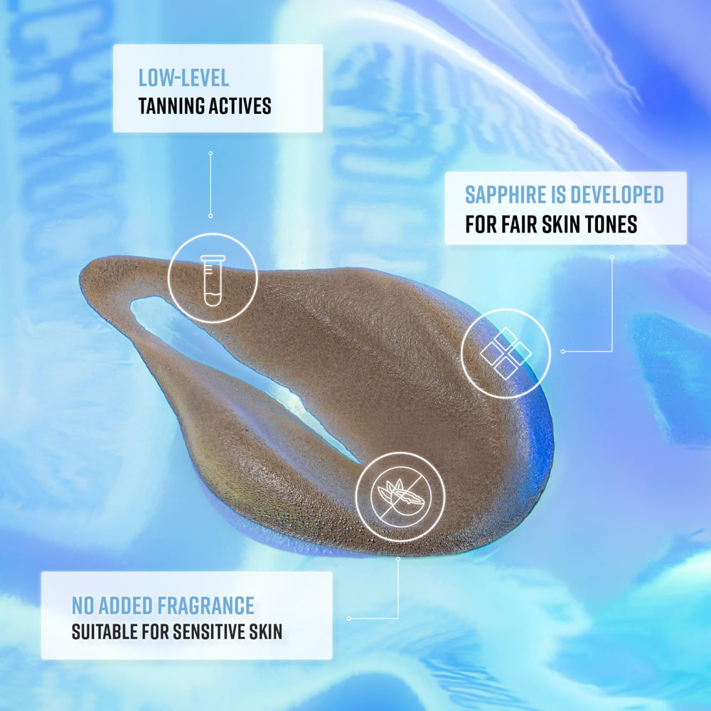Bondi Sands applying foam on forearm for even, streak-free finish