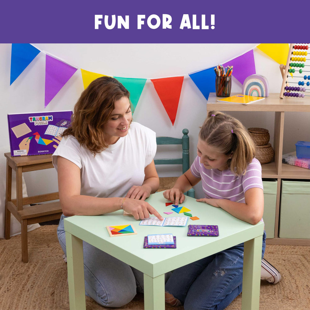 BONNYCO tangram display in classroom illustrating easy reward and prize use
