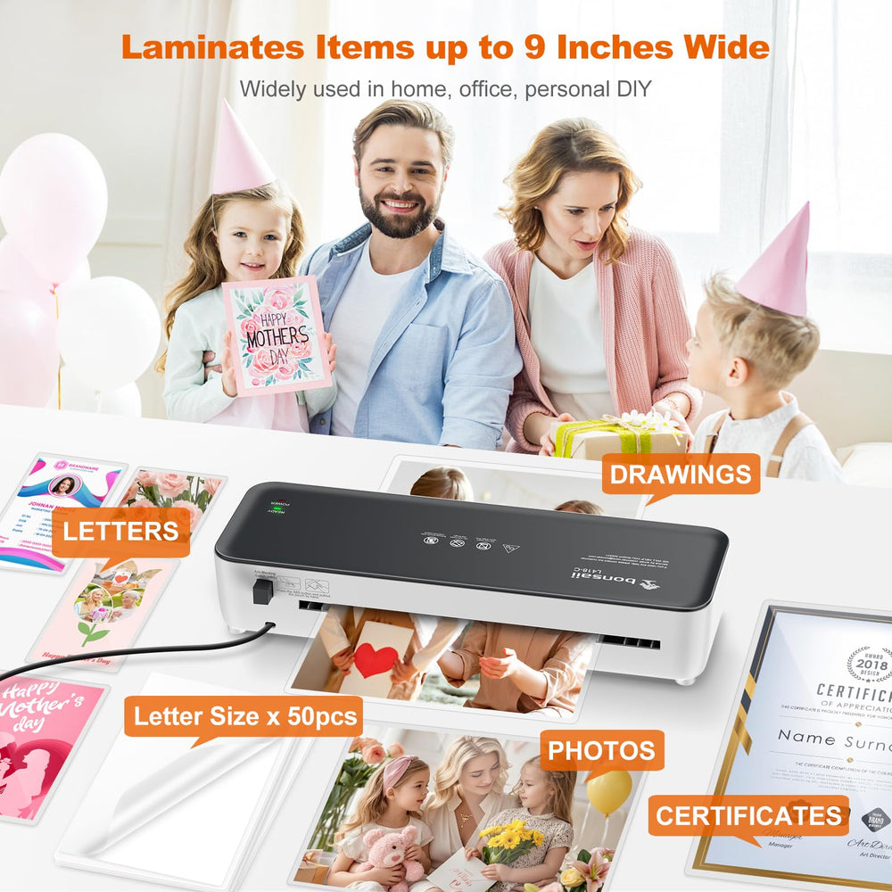 bonsaii laminator with included 50 pouches ready to start projects instantly