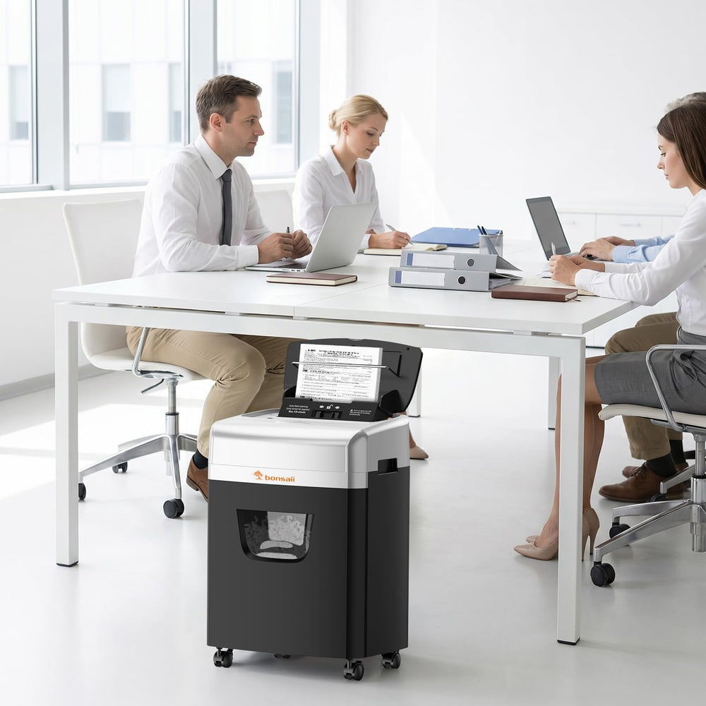 bonsaii lifestyle office setting in use illustrating efficient document disposal