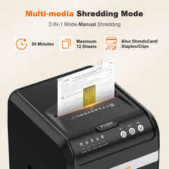 bonsaii manual feed slot shredding credit card and staples for versatile secure disposal