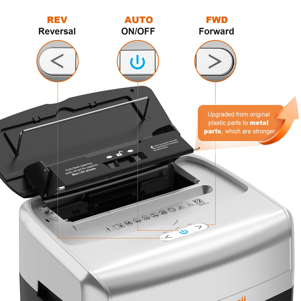 bonsaii manual feed slot with mail and cards for versatile shredding