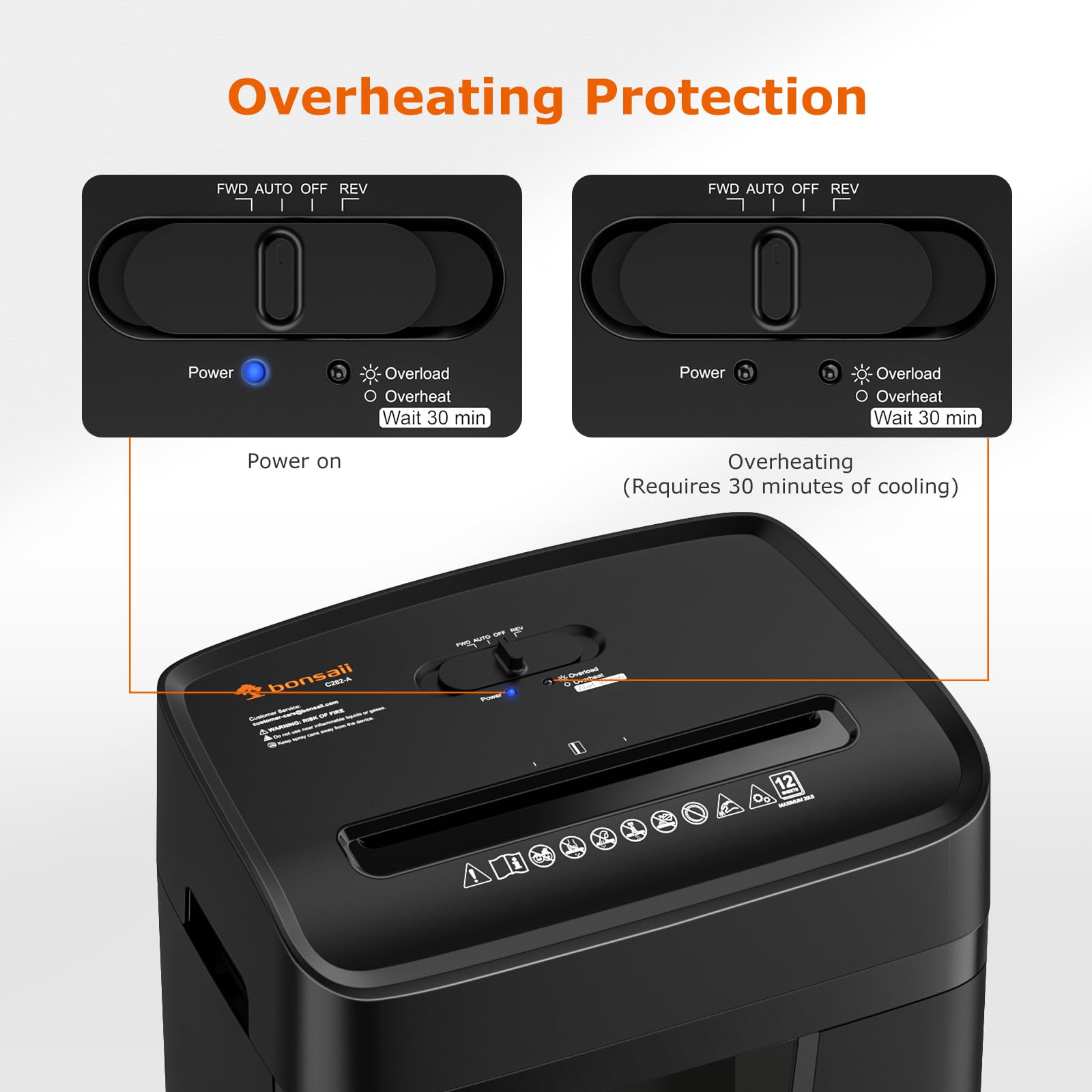 bonsaii removable wastebasket pulled out for easy emptying