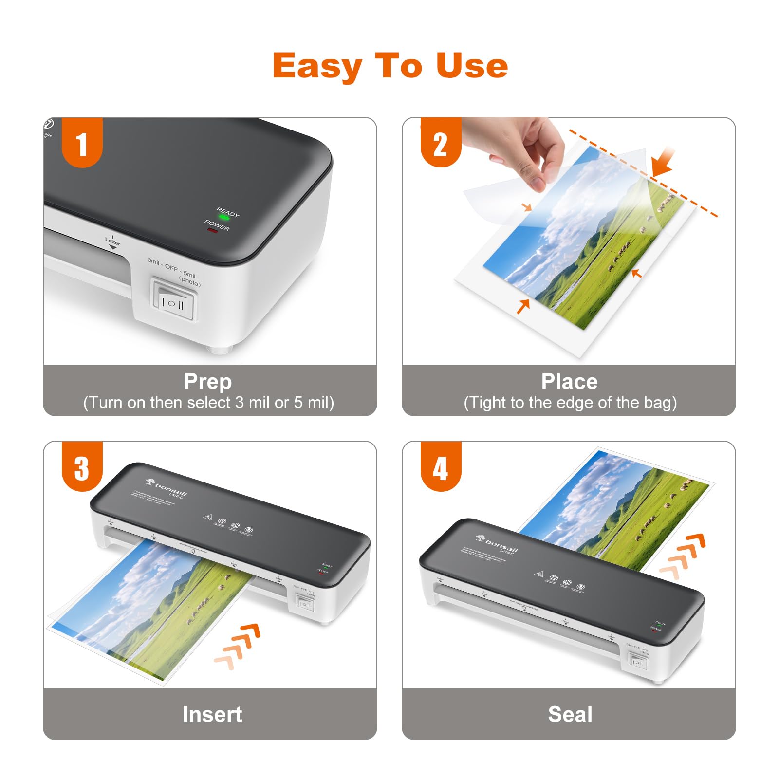 bonsaii next to a notebook showing compact size and easy storage portability