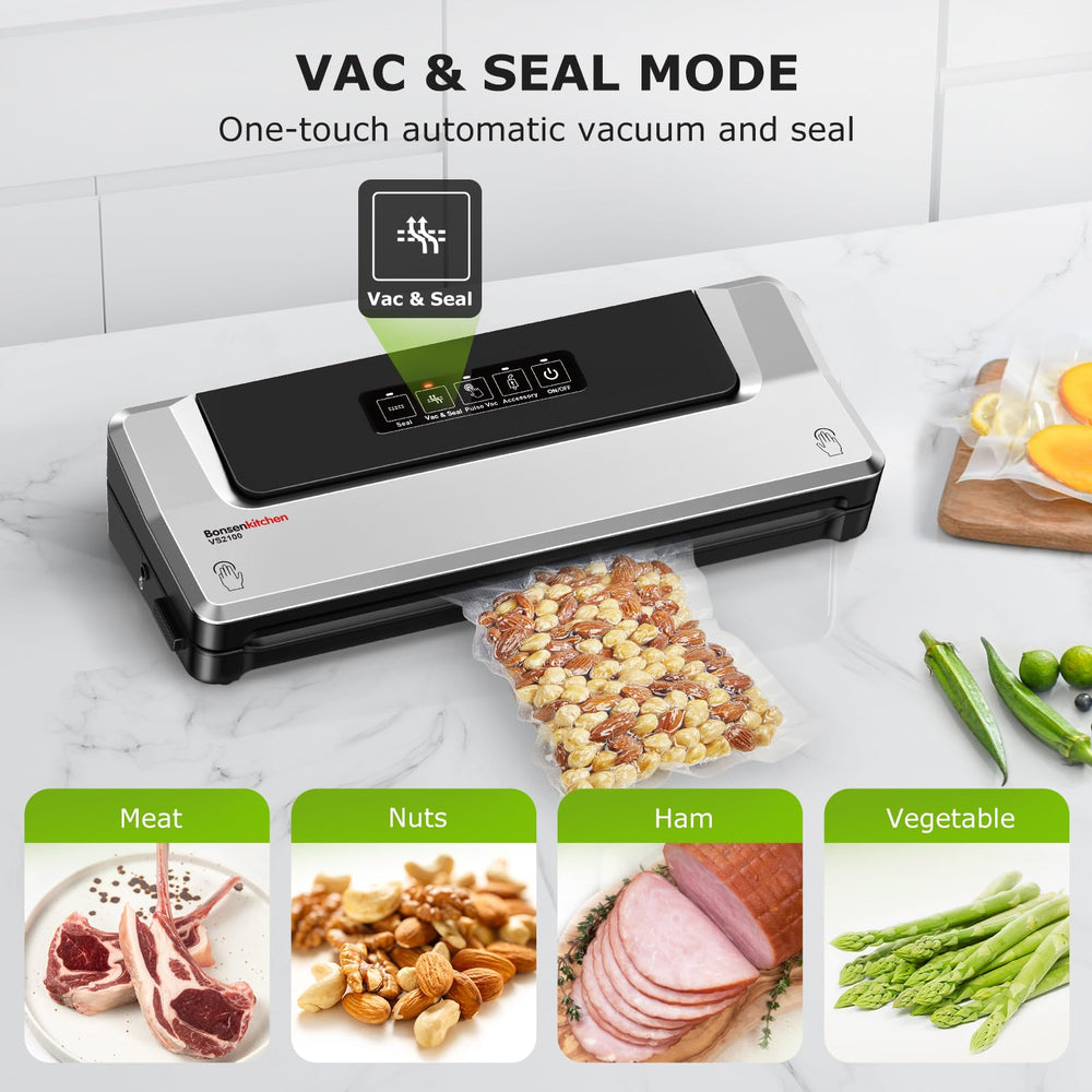 Bonsenkitchen pulse mode sealing soft bread gently to prevent crushing