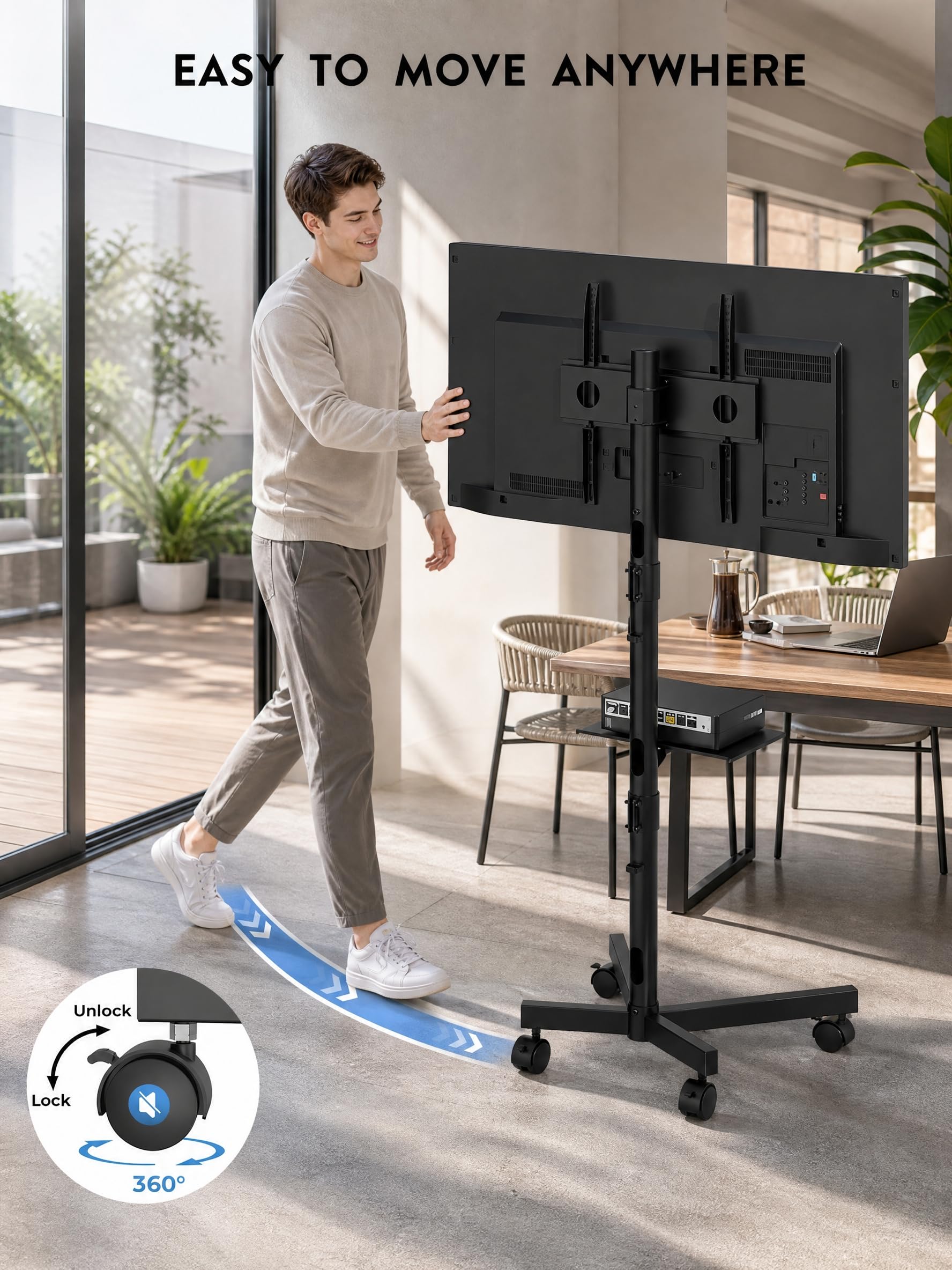 BONTEC side profile showing height adjustment for optimized viewing comfort