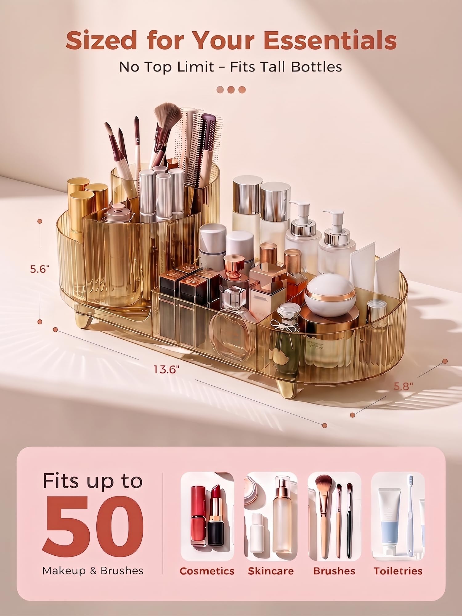 Booklov amber organizer top compartments visible for quick access benefit