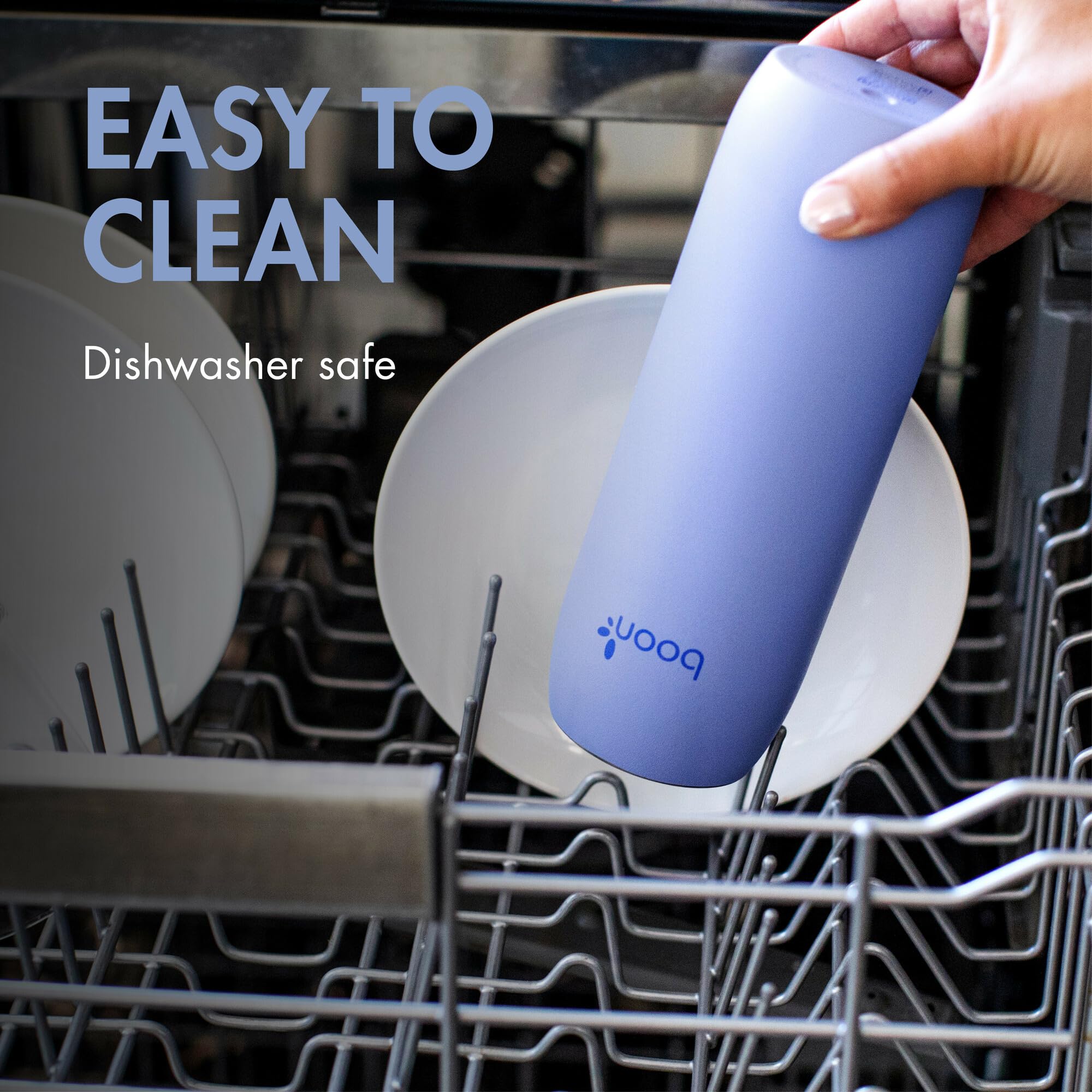 Boon Frosh inside dishwasher rack showing simple cleaning and maintenance advantage