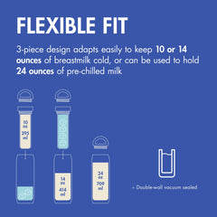 Boon Frosh double-wall cutaway demonstrating vacuum insulation for temperature retention