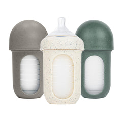 Boon Nursh front view showing speckle green bottles and clean packaging benefit