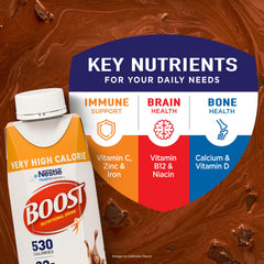 BOOST nutrient facts panel showing vitamins minerals and protein content