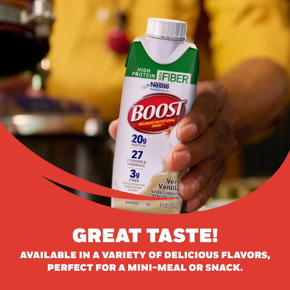 BOOST close-up of creamy shake texture for visible smoothness