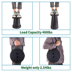 Boreeman collapsed next to water bottle showing compact carry benefit