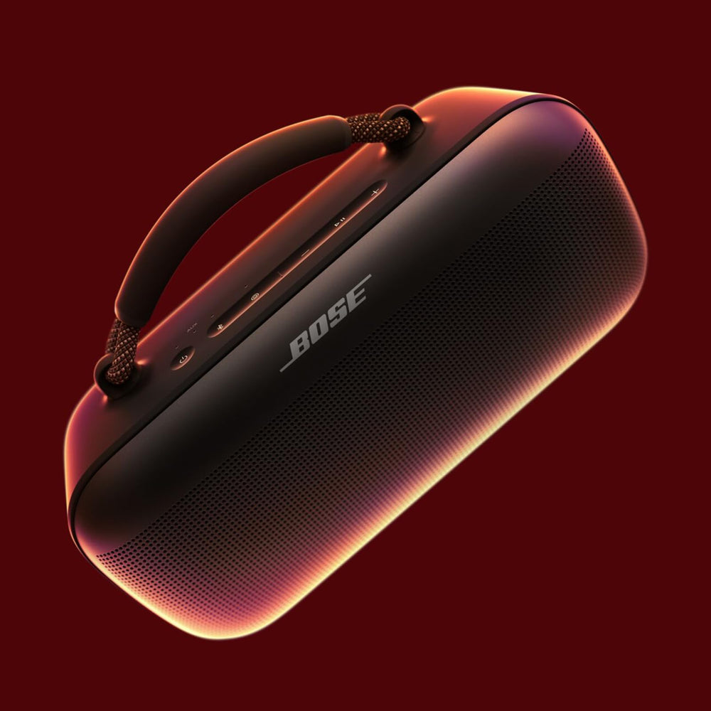 Bose SoundLink Max rear ports showing USB-C and AUX for versatile charging