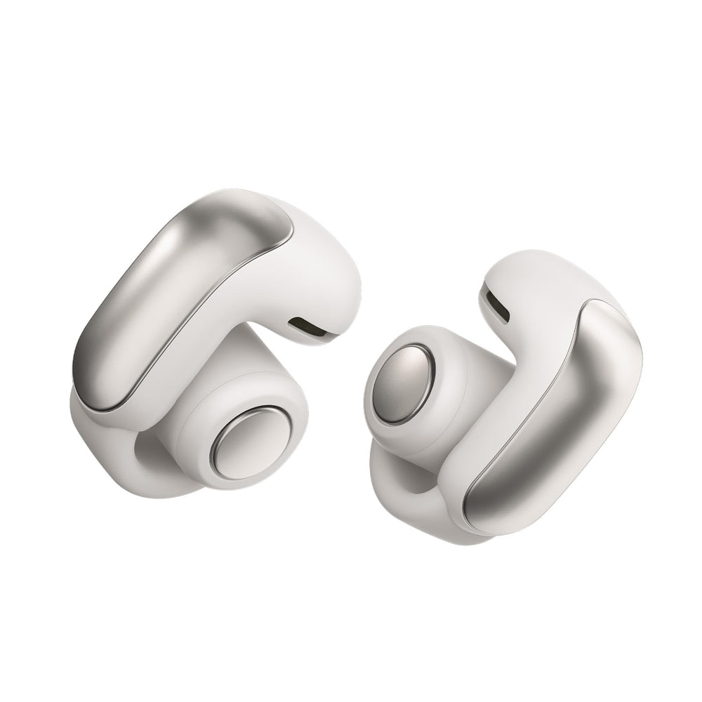 Bose Ultra Open Earbuds front view showing sleek clip design and finish