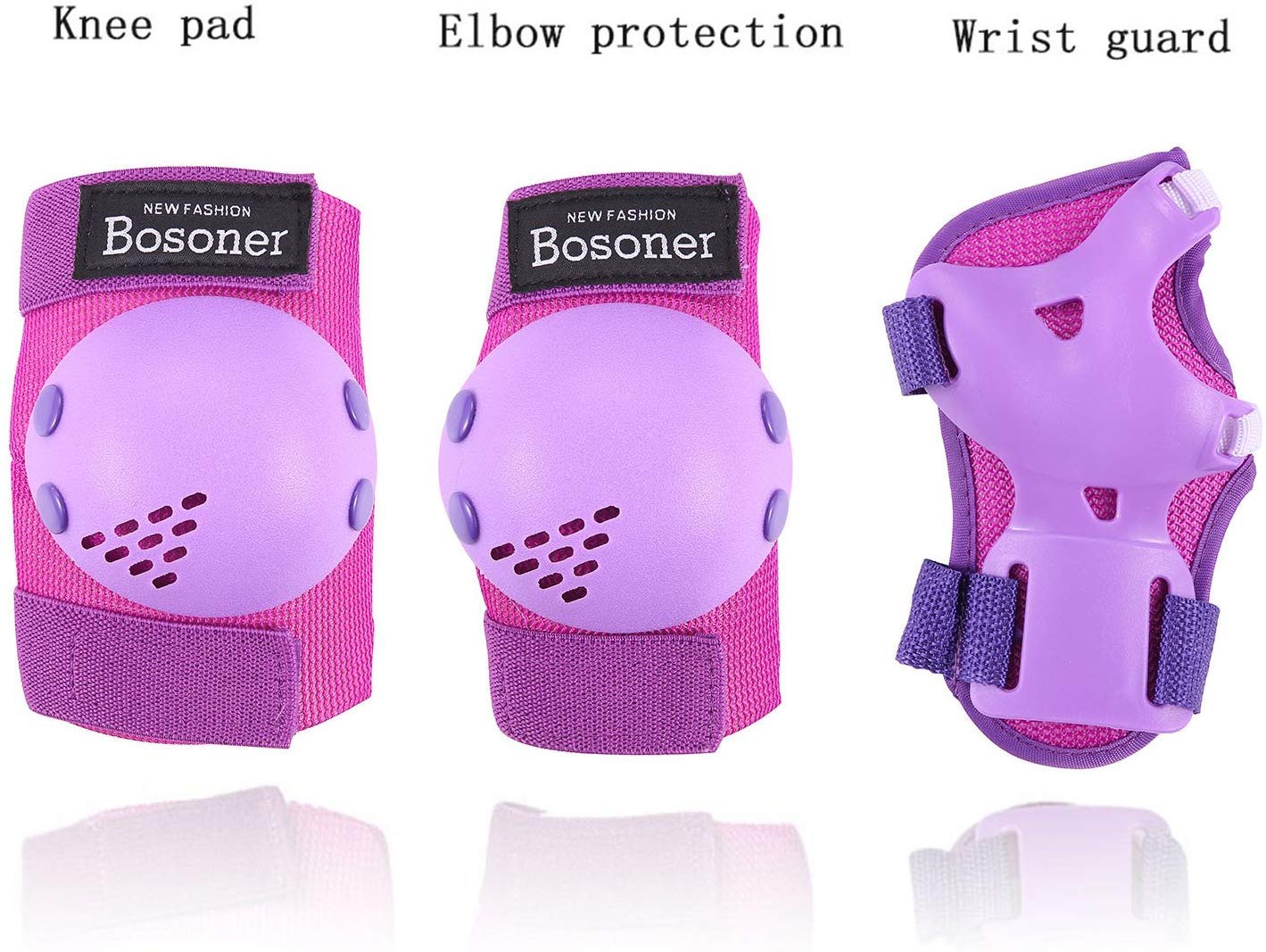 BOSONER knee pad close-up of polycarbonate cap for strong impact resistance