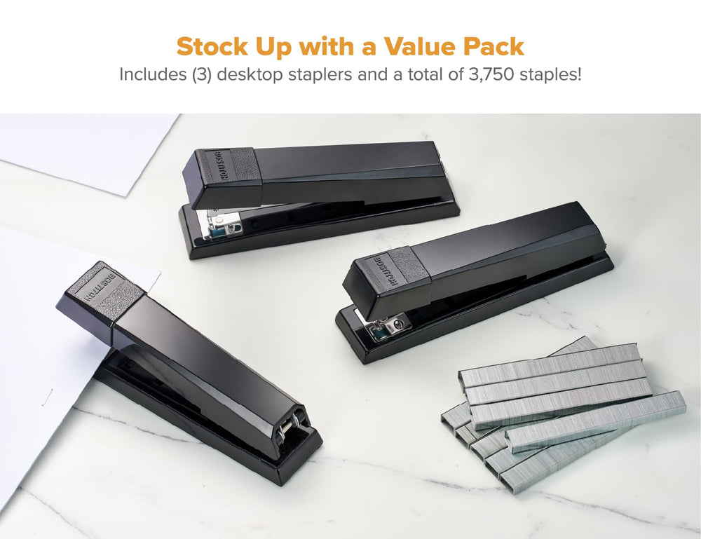 Bostitch stapler top-load magazine open for quick reloading advantage