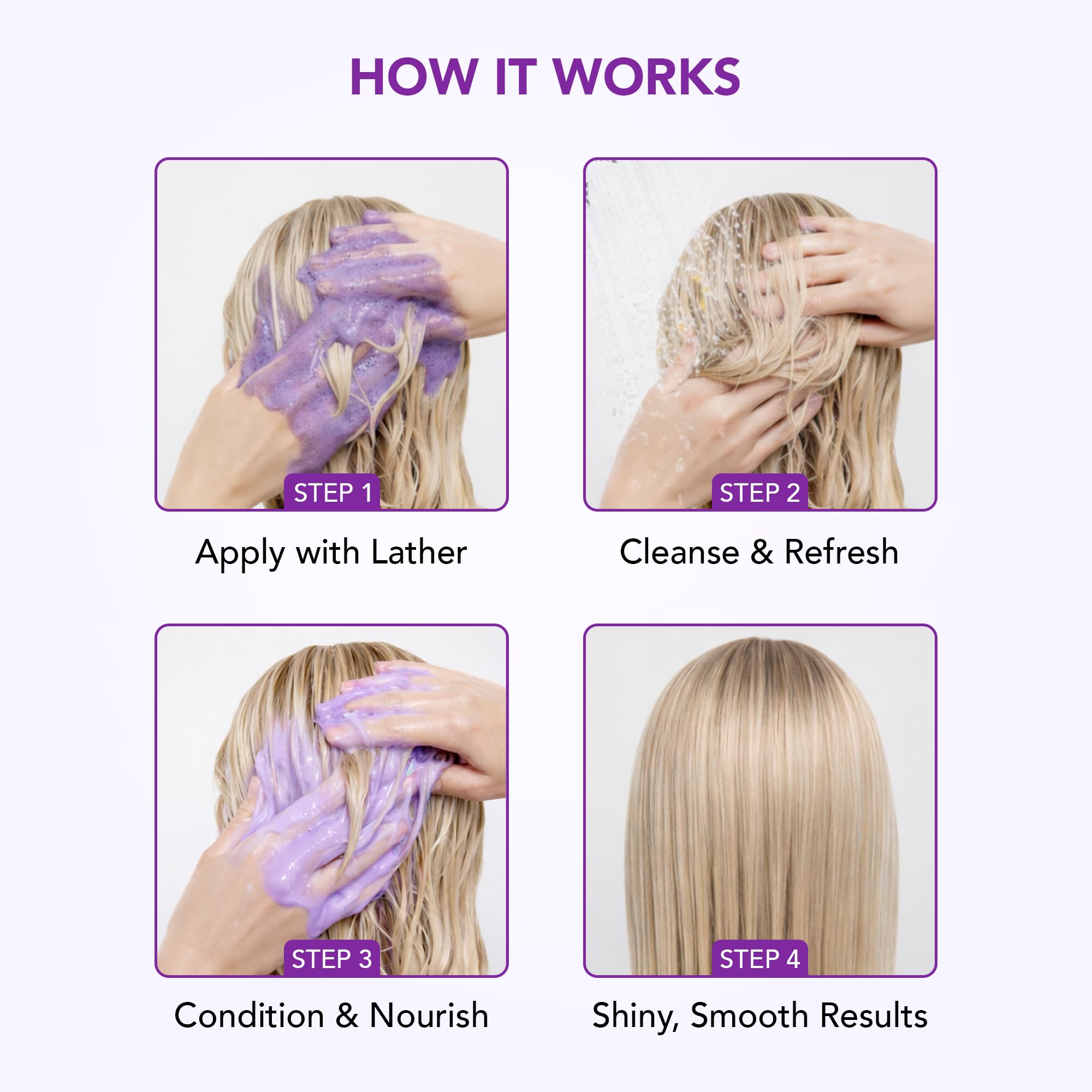Botanic Hearth before and after hair comparison showing reduced brassiness and shine