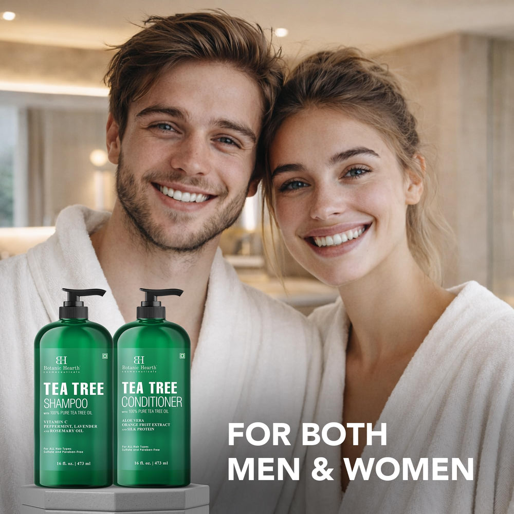 Botanic Hearth before and after hair showing improved volume and thickness