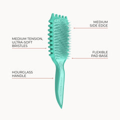 Bounce Curl close-up of soft TPEE bristles with rapeseed oil for smoother glide