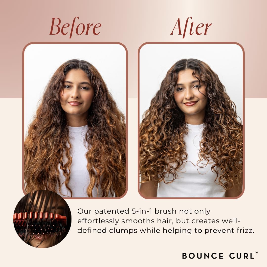 Bounce Curl bristle texture macro showing flexible round tips for gentle detangling