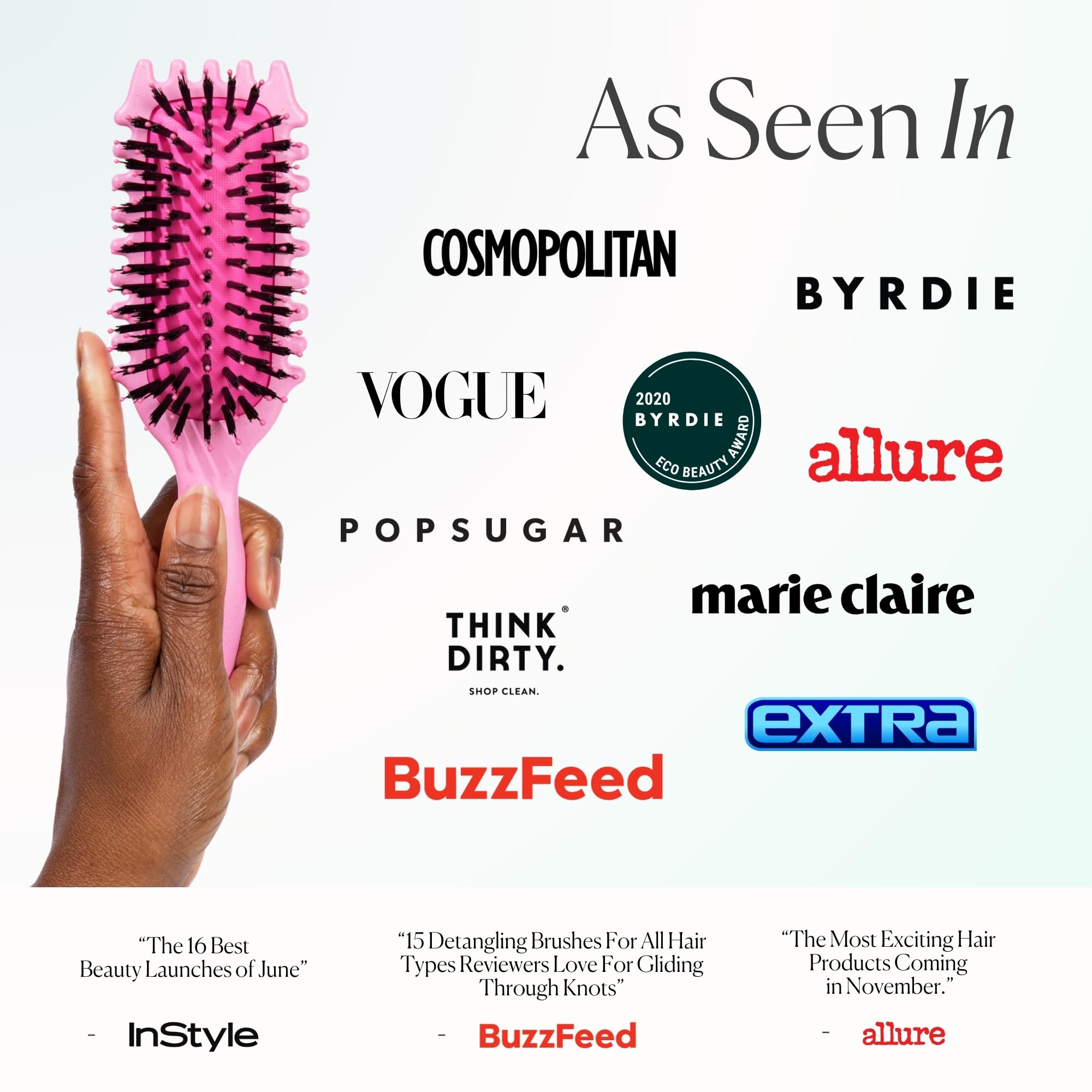 Bounce Curl brush inside travel kit showing compact design for on-the-go styling